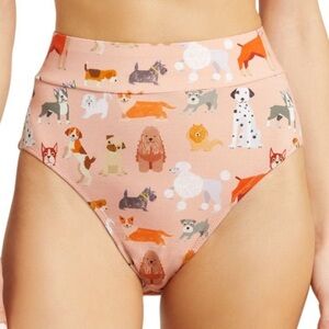 New KILO BRAVA High Waist Lounge Brief Happy Doggies Print, Bamboo Blend